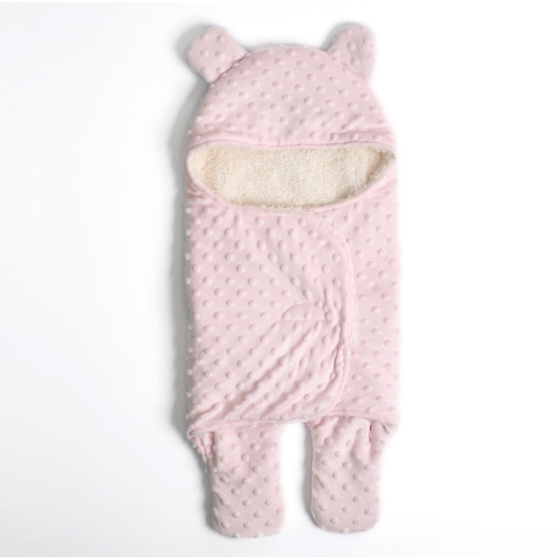 Manta de beb de lana beb reci n nacido Swaddle Wrap suave invierno ropa de cama 1