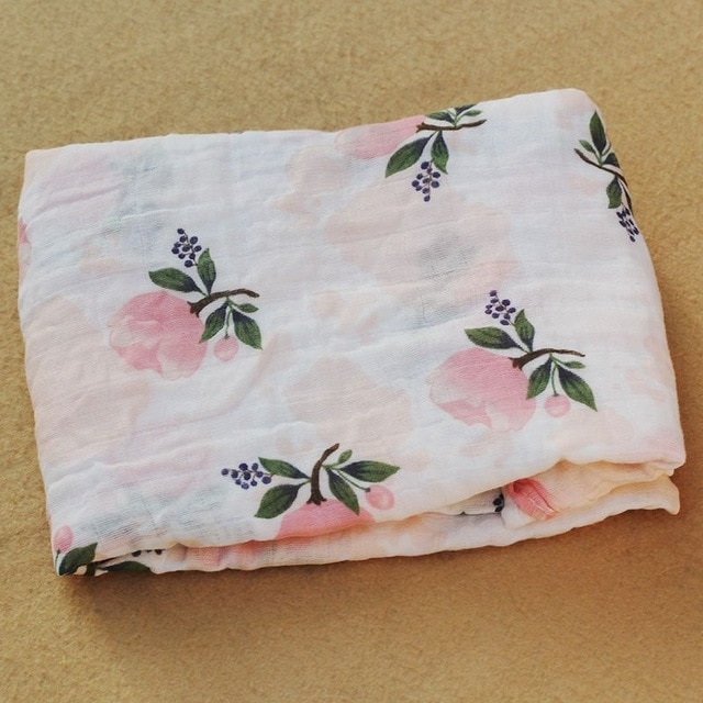 Rosa Cisne 100 algod n rosa Flamingo frutas muselina mantas de Beb Ropa de cama infantil 1.jpg 640x640 1