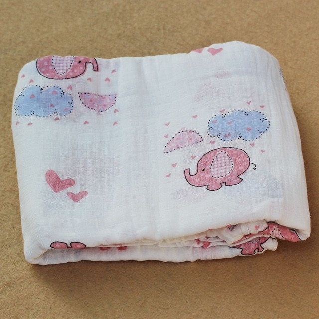 Rosa Cisne 100 algod n rosa Flamingo frutas muselina mantas de Beb Ropa de cama infantil 11.jpg 640x640 11