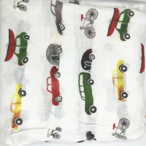 Muselina para bebe de fibra de bambú y algodón con dibujos y colores con tamaño 120 x 120 cm (varios colores) - Imagen 8