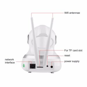 Vigilabebes rotativo con cámara HD WiFi de seguridad con soporte y sistema de detección de movimiento y visión nocturna - Imagen 4
