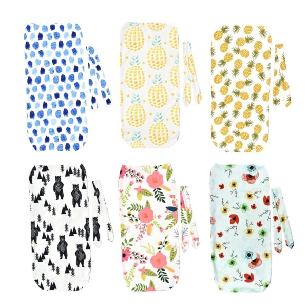 Muselina manta para bebe recien nacido (Osos, Flores y Piñas - Varios colores)