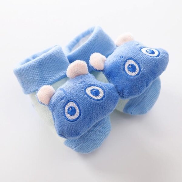 Calcetines bebe dibujos animados animales color azul 6 o 12 meses