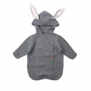 Saco de dormir para bebe para primavera-otoño en forma de conejo adorable - Imagen 5