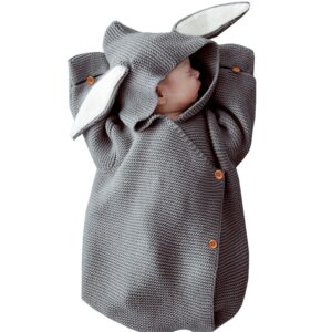 Adorable conejo beb cochecito saco de dormir primavera oto o reci n nacido beb tejido Swaddle 2 1