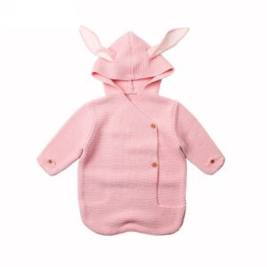 Saco de dormir para bebe para primavera-otoño en forma de conejo adorable - Imagen 3