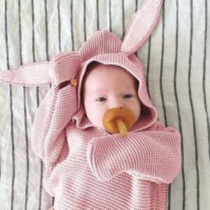 Adorable conejo beb cochecito saco de dormir primavera oto o reci n nacido beb tejido Swaddle 4 1