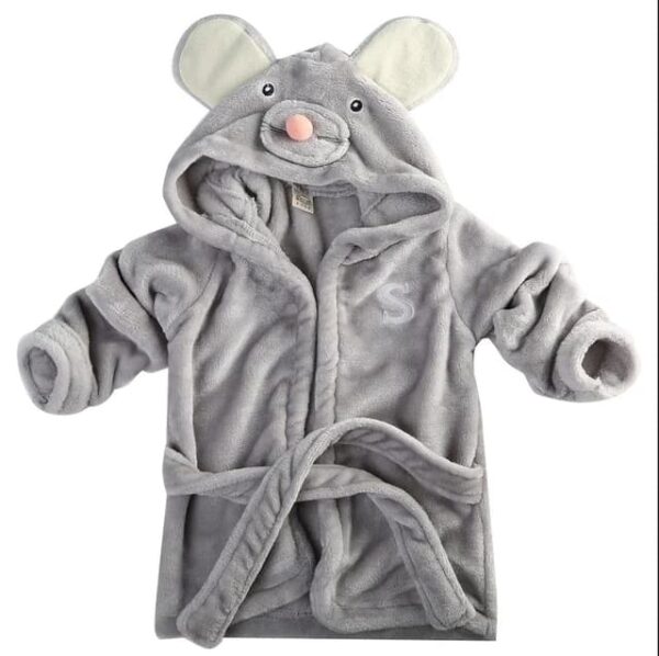 Albornoz bebe ratita gris