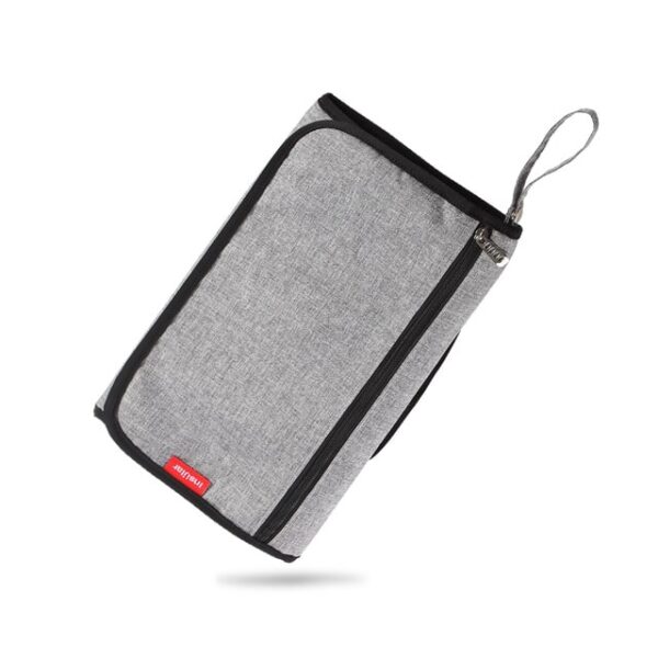Alfrombilla cambiador portatil bebe color gris plata