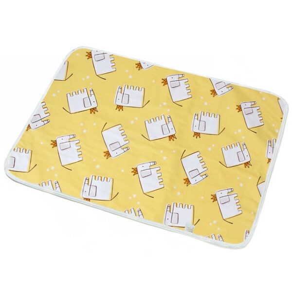 Alfrombilla cambiador portable bebe cuadrada color amarillo elefantes