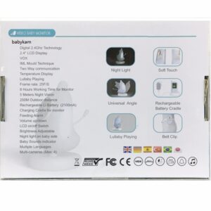 Vigilabebes de 2.4 pulgadas con visión Nocturna con infrarrojos y control de temperatura con alarma con pantalla - Imagen 4