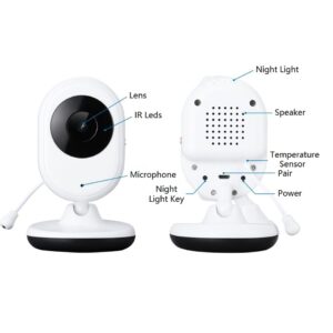 Babykam babyfoon C mara 2 4 monitor del beb audio zoom ir Night Light Vision Lullaby 3