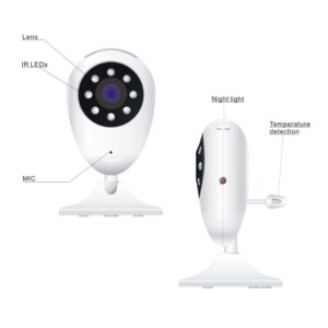 Vigilabebes Nanny LCD 2,4 pulgadas con visión nocturna y sensor de temperatura - Imagen 9