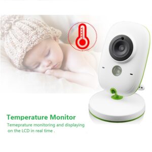 Vigilabebes Nanny de 2.0 pulgadas LCD IR con visión nocturna y control de temperatura con modo Vox - Imagen 8
