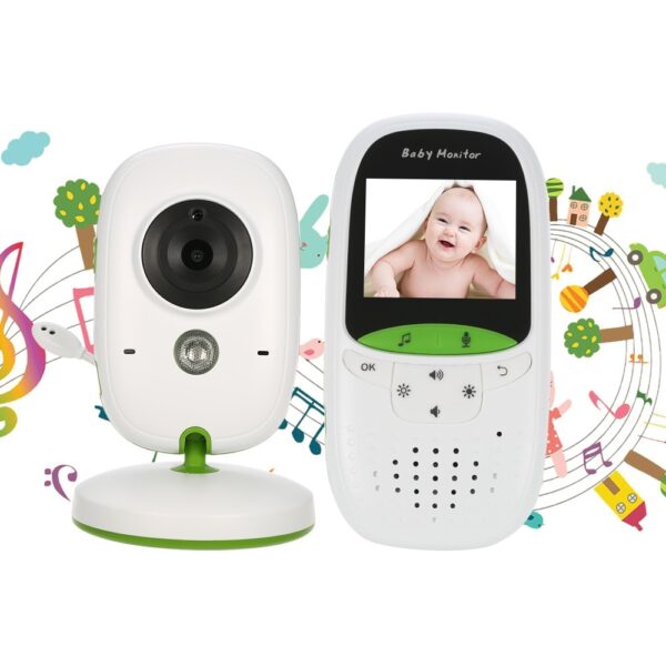 Vigilabebes Nanny radio niñera de 2.0 pulgadas LCD IR con cámara de visión nocturna y sensor de temperatura