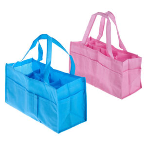 Bolsa portátil plegable con asas de algodón multifuncional para mamá (varios colores) - Imagen 2