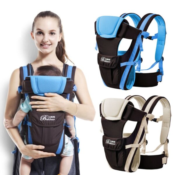 Portabebes forma canguo de  0-30 meses con diseño ergonómico y mochila con cierre frontal multifuncional (varios colores)
