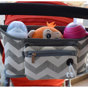 Bolso para cochecito de bebé con compartimento para pañal, biberón y accesorios de viaje - Imagen 6