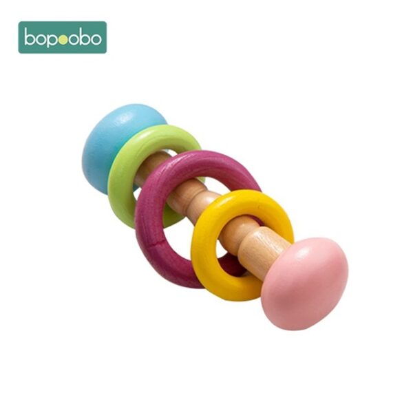 Bopoobo 1 unidad mordedor seguro para beb juguetes de madera anillo m vil para cuna DIY.jpg 640x640 1