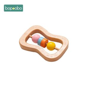 Bopoobo 1 unidad mordedor seguro para beb juguetes de madera anillo m vil para cuna DIY.jpg 640x640