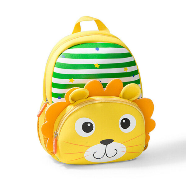 Mochila para guardería leon amarillo y verde