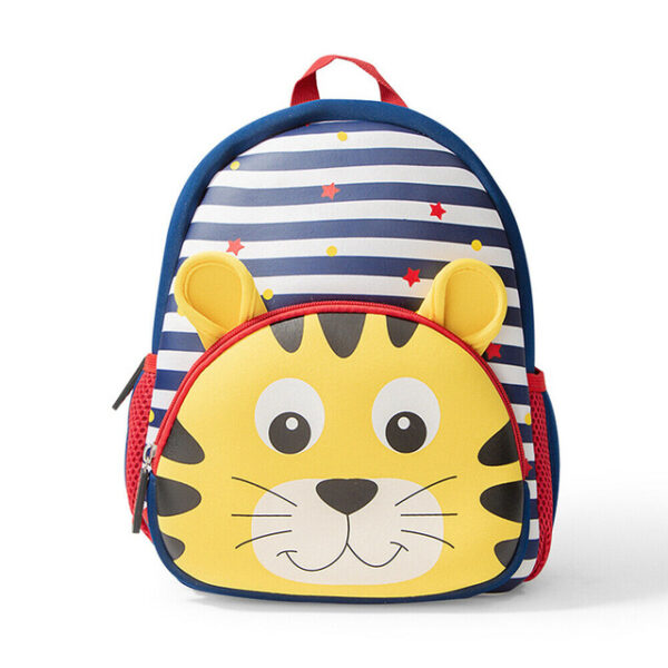 Mochila para guardería animal salvaje amarrillo azul
