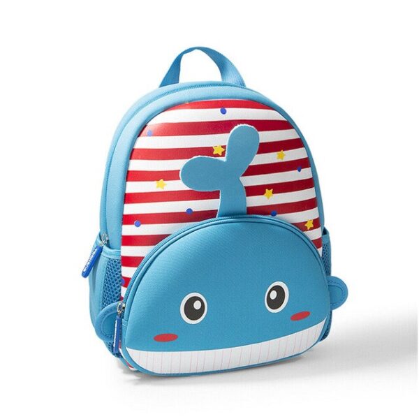Mochila para guardería niño ballena azul