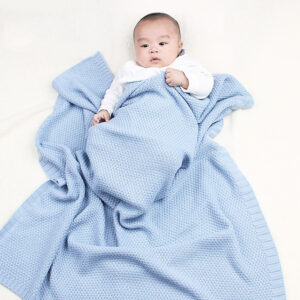 Manta para bebe de algodón orgánico de 100 x 80 cm para cama o cuna de bebe (varios colores) - Imagen 3