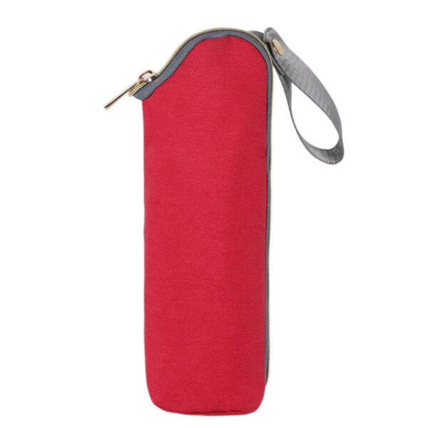 Funda portabiberones con aislamiento térmico color rojo