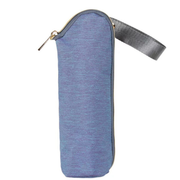 Funda portabiberones con aislamiento térmico color azul