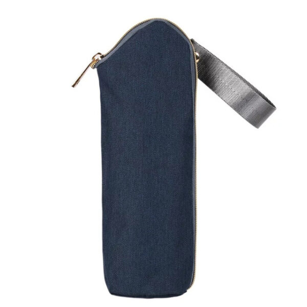 Funda portabiberones con aislamiento térmico color azul oscuro