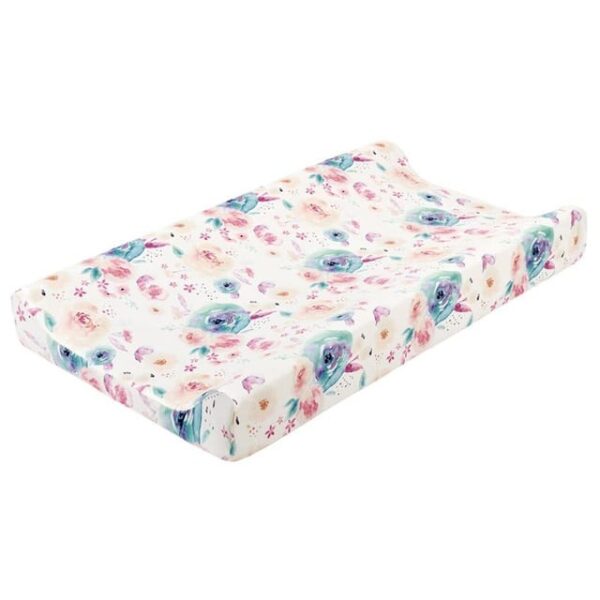 Funda cambiador bebe blanco azul rosado