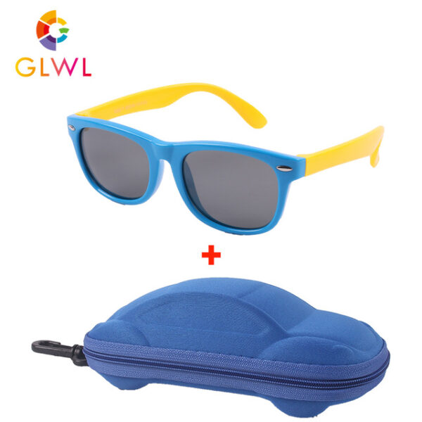 Gafas de sol polarizadas para bebe color amarillo y azul basic