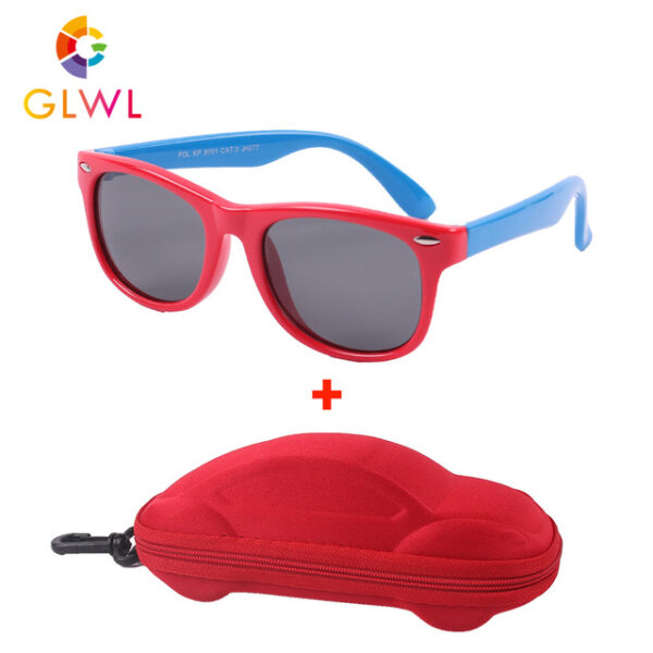 Gafas de sol polarizadas para bebe color azul celeste y rojo basic