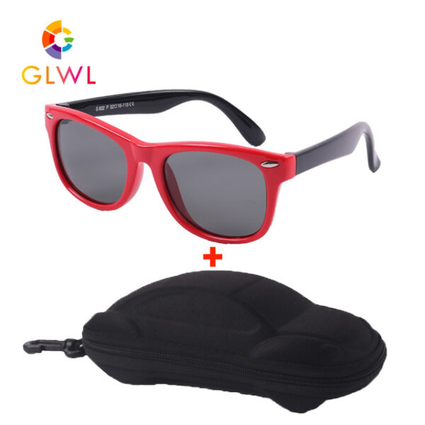 Gafas de sol polarizadas para bebe color rojo y negro basic