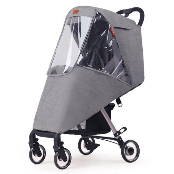 Capota impermeable para cochecito de invierno color gris
