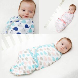 Arrullo de algodón para bebe de 0-3 meses fácilmente enrollable para primavera-verano-otoño (varios colores y diseños disponibles) - Imagen 2