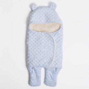 Manta de beb de lana beb reci n nacido Swaddle Wrap suave invierno ropa de cama 2