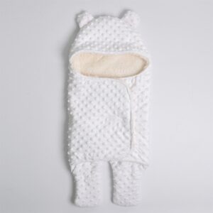 Manta de beb de lana beb reci n nacido Swaddle Wrap suave invierno ropa de cama 3