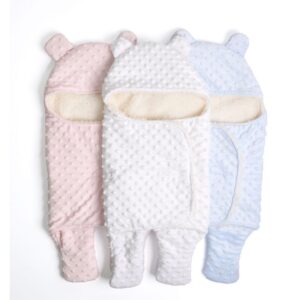 Manta de beb de lana beb reci n nacido Swaddle Wrap suave invierno ropa de cama