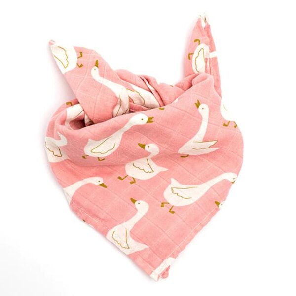 Manta de algodón de patos rosa