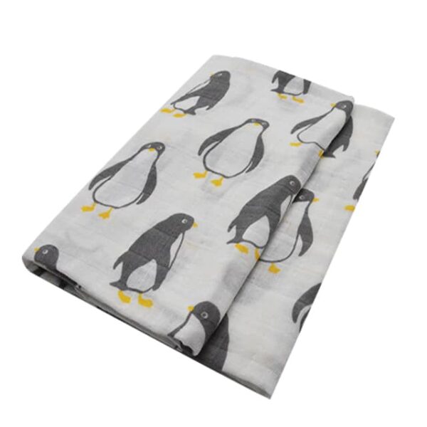 Manta algodón de pinguinos