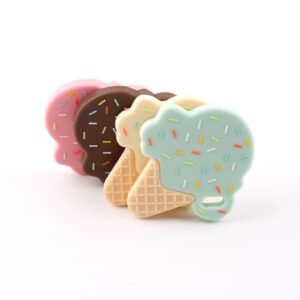 Mordedores de silicona en forma de cucurucho de helado para bebes (Varios Colores) - Imagen 7