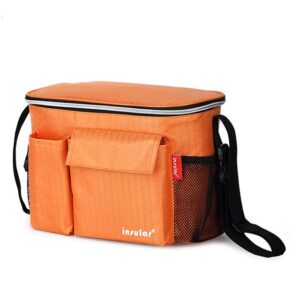 Bolso maternidad y neceser para cochecito con aislamiento térmico impermeable con compartimento para pañales y biberón - Imagen 12