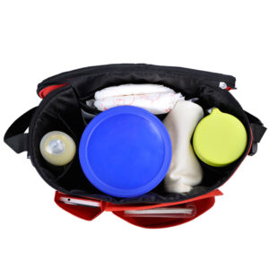 Bolso maternidad y neceser para cochecito con aislamiento térmico impermeable con compartimento para pañales y biberón - Imagen 14