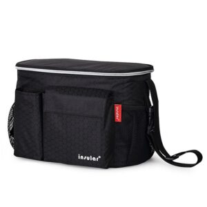 Bolso maternidad y neceser para cochecito con aislamiento térmico impermeable con compartimento para pañales y biberón - Imagen 9