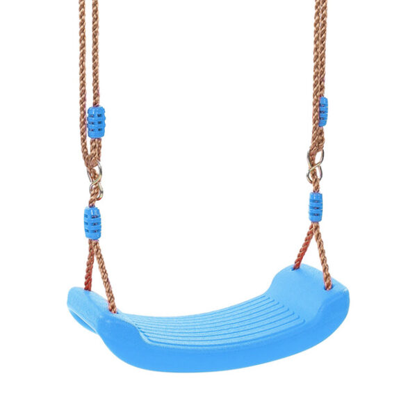 Columpio de plástico con cuerdas color azul