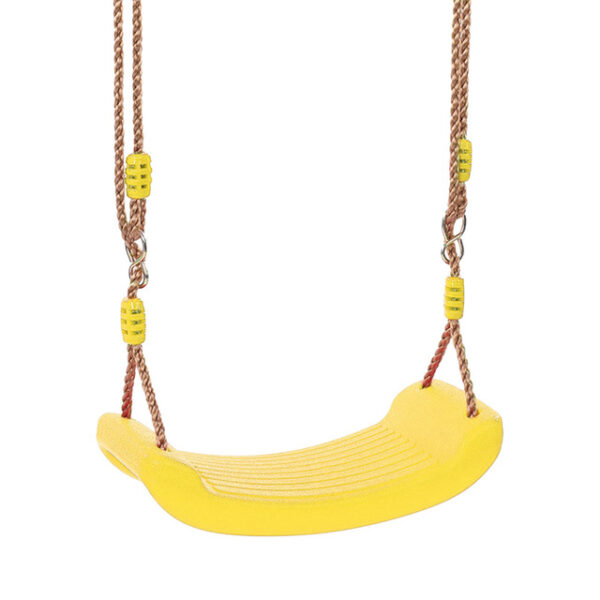 Columpio de plástico con cuerdas color amarillo