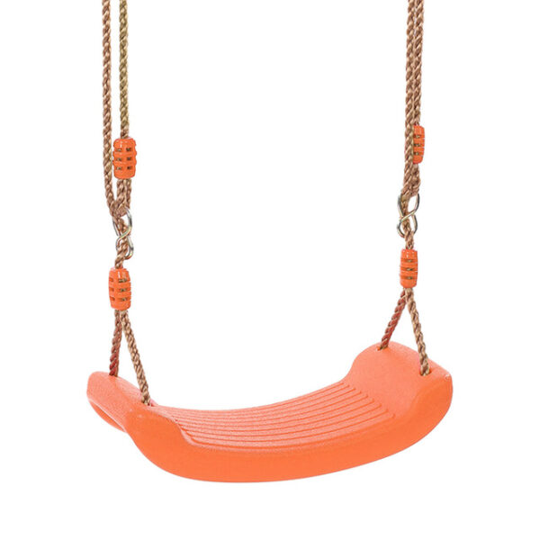 Columpio de plástico con cuerdas color naranja