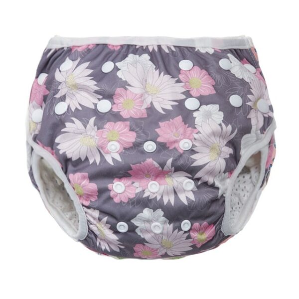 Pañal-Bañador pantalón reutilizable para bebe color con flores